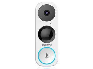 EZVIZ DB1-3MP Smart Video Doorbell, Wi-Fi Connected, 180 degree Vertical FOV, Two-Way Audio, Customized Motion Detection Area, Instant Alerts, Human Detection, Remote View. Dual band 2.4/5.0 GHz