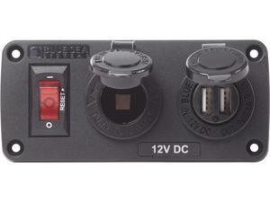 Off-on Red 20a Stain. Blue Sea Systems 4192 Push Switch