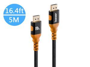 Displayport 1 4 Cable 10ft 3m Ixever Nylon Braided 8k Dp To Dp Cable 8k 60hz 4k 144hz And 1080p 240hz Hbr3 32 4gbps Hdcp 2 2 Hdr Support Newegg Com