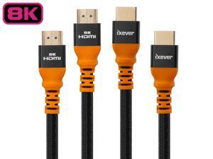 2Pack iXever 8K 4K HDMI 2.1 Cable 6 Ft Ultra Hi Speed 48Gbps HDR Enhanced Audio Return (eARC) & Dolby Atmos Support 8K 120Hz (6 Feet) 2Pack iXever 8K 4K HDMI 2.1 Cable 6 Ft Ultra Hi Speed 48Gbps HDR Enhanced Audio Return (eARC) & Dolby Atmos Support 8K 120Hz (6 Feet)