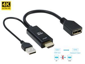 HDMI to DisplayPort Adapter, iXever DisplayPort Female to HDMI Male Converter Adaptor 4K 30Hz for Laptop, Desktop PC, Nintendo Switch, XBOX One, XBOX 360, PS4 Pro/PS5