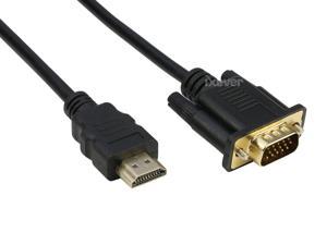 HD2VGA HDMI to VGA 6FT, iXever Gold-Plated HDMI to VGA Cable Male to Male 1080P Compatible for Computer, Desktop, Laptop, PC, Monitor, Projector, HDTV and More
