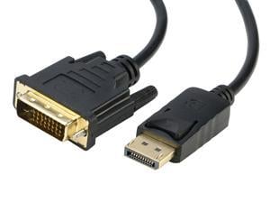 DisplayPort to DVI Cable Adapter 6FT 1080p, iXever DP to DVI Video Converter Adapter Cable Male to Male Gold-Plated Cord 6 Feet for Lenovo, Dell, HP, Monitor