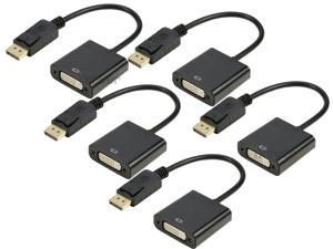 DisplayPort to DVI DVI-D Adapter 5Pack, iXever Display Port to DVI Video Converter Male to Female 1080P, Compatible with Computer, Desktop, Laptop, PC, Monitor, Projector, HDTV