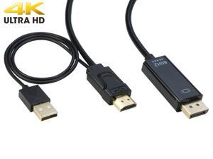 6ft 4K HDMI to DP DisplayPort Cable Adapter 4K60Hz2K144Hz iXever HD to DP Video Cable Converter for PC Graphics Card Laptop PS5 PS4 NS Xbox One360