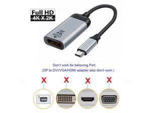 FVH USB-C Type C to Displayport Monitor DP Cable Adapter 4K 2K 60hz for Tablet & Phone & Laptop
