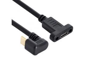 FVH 180 Degree U Shape Back Angled USB-C USB 3.1 Type C Male to Female Extension Data Cable 30cm