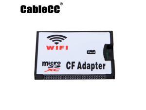 Cablecc WIFI Adapter Memory Card TF Micro SD to CF Compact Flash Card Kit for Digital Camera