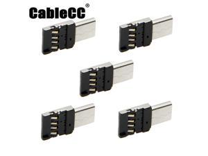 Cablecc 5pcs Ultra Mini Type-C USB-C to USB 2.0 OTG Adapter for Cell Phone Tablet & USB Cable & Flash Disk