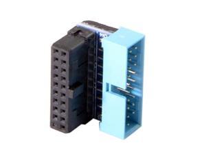 Cablecc USB 3.0 20pin Male to Female Extension Adapter Down Angled 90 Degree for Motherboard Mainboard Cablecc USB 3.0 20pin Male to Female Extension Adapter Down Angled 90 Degree for Motherboard Mainboard
