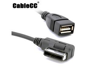 Cablecc Media In AMI MDI USB AUX Flash Drive Adapter Cable For Car VW AUDI 2014 A4 A6 Q5 Q7