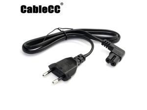 Cablecc Europe 2pin Male to 90 Degree Right Angled IEC 320 C7 Power Supply Cord cable 1M Cablecc Europe 2pin Male to 90 Degree Right Angled IEC 320 C7 Power Supply Cord cable 1M