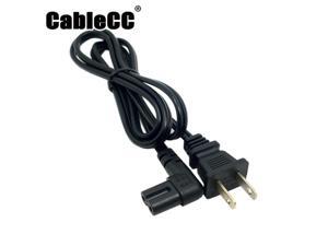 Cablecc USA 2pin Male to 90 Degree Right Angled IEC 320 C7 Power Supply Cord cable 1M Cablecc USA 2pin Male to 90 Degree Right Angled IEC 320 C7 Power Supply Cord cable 1M