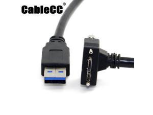 Cablecc 1.2m 90 Degree Down Angled Micro USB Screw Mount to 3.0 Data Cable for Industrial Camera Cablecc 1.2m 90 Degree Down Angled Micro USB Screw Mount to 3.0 Data Cable for Industrial Camera