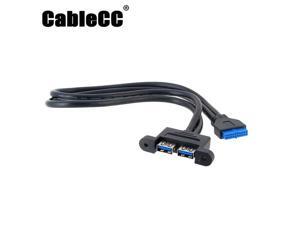 Cablecc Dual Port USB 3.0 Panel Type - Motherboard 20P cable 50cm
