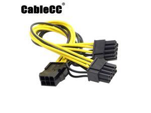 Cablecc PCI-E PCI Express ATX 6Pin Male to Dual 8Pin & 6Pin Female Video Card Extension Splitter Power Cable Cablecc PCI-E PCI Express ATX 6Pin Male to Dual 8Pin & 6Pin Female Video Card Extension Splitter Power Cable