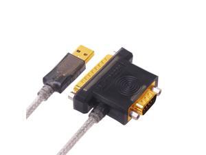 4 Feet USB to RS232 DB9 or DB25 Serial Port Adapter Cable with FTDI Chip Supports Windows 10 8 7 and Mac 4 Feet USB to RS232 DB9 or DB25 Serial Port Adapter Cable with FTDI Chip Supports Windows 10 8 7 and Mac
