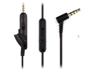 REYTID Replacement Audio Cable Compatible with Bose QuietComfort 15 / QC15 / QC2 Headphones w/ In-Line Remote & Mic - Compatible with iPhone & Android
