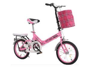 KINGZONE 16/20 Inch Light Folding Bicycle For Men To Work Riding Girl Style Net Red Foldable Gift Bag KINGZONE 16/20 Inch Light Folding Bicycle For Men To Work Riding Girl Style Net Red Foldable Gift Bag