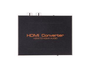 1080P HDMI to HDMI & Optical SPDIF+RCA L/R Audio Extractor Converter Audio Splitter Stereo Analog Outputs Video Audio Splitter Converter(Black)