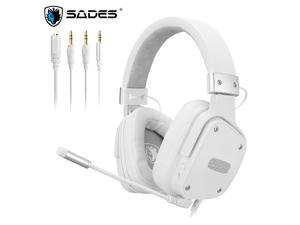SADES Snowwolf Gaming Headset 3.5mm Connector Stero Sound Multi-Platform Headphones Detachable Microphone For PS4/Xbox One/Nintendo Switch/PC/laptop SADES Snowwolf Gaming Headset 3.5mm Connector Stero Sound Multi-Platform Headphones Detachable Microphone For PS4/Xbox One/Nintendo Switch/PC/laptop