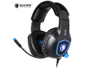SADES Dazzle Gaming Headset Virtual 7.1 Surround PC Headset With Noise Cancelling Microphones Soft Headband 50mm Speaker For PC/Laptop SADES Dazzle Gaming Headset Virtual 7.1 Surround PC Headset With Noise Cancelling Microphones Soft Headband 50mm Speaker For PC/Laptop