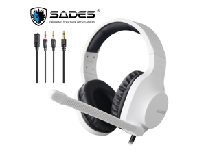 SADES Spirits Gaming Headset Multi-Platform LightWeigth Headphones For PC,Laptop,PS4,XBOX ONE,Mobile,VR,Nintendo Switch (White) SADES Spirits Gaming Headset Multi-Platform LightWeigth Headphones For PC,Laptop,PS4,XBOX ONE,Mobile,VR,Nintendo Switch (White)