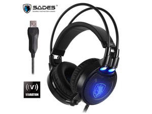 SADES Octopus Plus Gaming Headset Vibration Stereo Sound Bass Effect USB Headphones With Microphone For PC SADES Octopus Plus Gaming Headset Vibration Stereo Sound Bass Effect USB Headphones With Microphone For PC