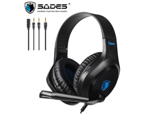 SADES CPOWER Gaming Headphones Swivel-to-mute Mic, Stereo Sound Super Lightweight Wired Headset With Microphone For PC, PS4, Xbox One, Laptop, Mac, Android, iOS SADES CPOWER Gaming Headphones Swivel-to-mute Mic, Stereo Sound Super Lightweight Wired Headset With Microphone For PC, PS4, Xbox One, Laptop, Mac, Android, iOS