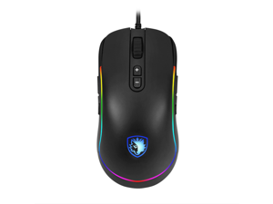 SADES Revolver Gaming Mouse 9 Programmable Buttons 10000 DPI RGB lighting Opto-electronic Mouse suitable for both right-handed and left-handed gamers SADES Revolver Gaming Mouse 9 Programmable Buttons 10000 DPI RGB lighting Opto-electronic Mouse suitable for both right-handed and left-handed gamers