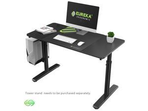 Eureka Ergonomic 47 Inch Computer Desk, Height Adjutable Office Desk with Free Mouse Pad, Computer Workstation for Gaming/Working, Heavy Duty, Spacious, Black