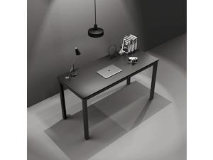 EUREKA ERGONOMIC 55 Inch Large Black Home Office Computer Desk, Simple Modern Long Sturdy Work Study Writing PC Gaming Table, Metal Frame