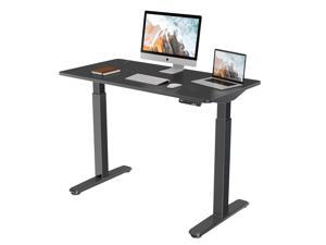 EUREKA ERGONOMIC Electric Standing Desk 48 x 24, Dual Motor Height Adjustable Stand Up Desk for Home Office, Self-Locking Protection, Black