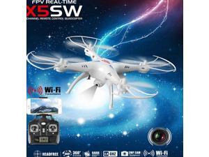 Syma X5SW 4CH 2.4G 6_Axis Gyro Headless Support Mobile Phone Apple IOS Android Wi_Fi Wifi Control FPV HD 0.3MP Camera 360_degree