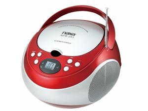 Naxa Portable CD Player with AM_FM Stereo Radio_ Red Naxa Portable CD Player with AM_FM Stereo Radio_ Red