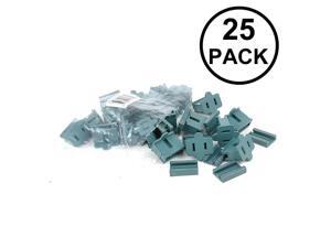 Novelty Lights SPT-1 Female Plug, Snap On Vampire Plugs, Green, Polarized, 8 AMP, 25 Pack