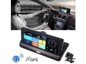 7 inch Car DVR Rearview Mirror Dual Camera WiFi GPS Driving Video Recorder Bluetooth Hands-free Car Dash Cam, 3G Version- 1Pack
