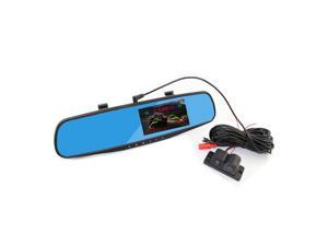 PZ452 4.3 inch LCD Rear View Mirror Car Recorder with Parking Camera, 600TV Lines, 170 Degree Wide Angle Viewing- 1Pack