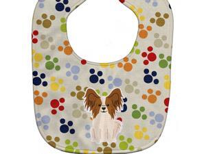 Caroline's Treasures BB5907BIB Pawprints Papillon Red White Baby Bib , 10 x 13", multicolor Caroline's Treasures BB5907BIB Pawprints Papillon Red White Baby Bib , 10 x 13", multicolor