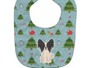 Caroline's Treasures BB4736BIB Christmas Papillon Black White Baby Bib , 10 x 13", multicolor Caroline's Treasures BB4736BIB Christmas Papillon Black White Baby Bib , 10 x 13", multicolor