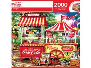2000 piece jigsaw puzzle for adult, family, or kids - coca-cola stand by masterpieces - 39" x 27" - family owned american puzzle company