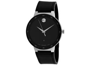 Movado Men's Sapphire Black Dial Watch - 607406