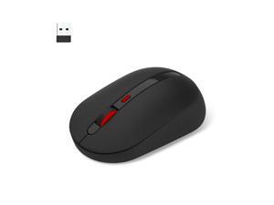 MIIIW M20 Silent Wireless Mouse - 2.4G Wireless Computer Mice with Nano Receiver, 3 Adjustable DPI Levels800/1200/1600, Ergonomic Design, Silent Click for MacOS/Windows Computers, Laptops, Black