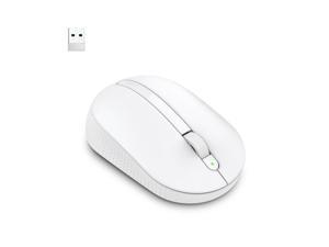 MIIIW M05 Wireless Mouse - 2.4G Wireless Computer Mouse with USB Nano Receiver, 1000 DPI, Ergonomic Design, Perfect for MacOS/Windows Computers, Laptops, Home and Office, Batteries Included, White