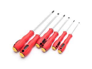 MAXPOWER 6-piece Magnetic Screwdriver Set  Commercial Grade Phillips & Slotted Comfort Grip Screw Drivers with Pouch