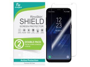 (2-Pack) RinoGear Screen Protector for Samsung Galaxy S8 Screen Protector Case Friendly Accessories Flexible Full Coverage Clear TPU Film