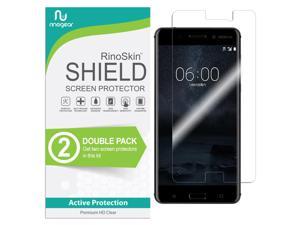 (2-Pack) RinoGear Screen Protector for Nokia 6 Case Friendly Nokia 6 Screen Protector Accessory Full Coverage Clear Film