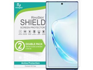 (2-Pack) RinoGear Screen Protector for Samsung Galaxy Note 10 Plus (Fingerprint ID Compatible) Samsung Galaxy Note 10 Plus Screen Protector Accessory Clear Film