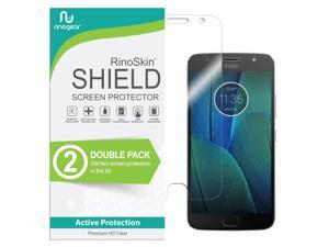2Pack RinoGear Screen Protector for Motorola Moto G5S Plus Screen Protector Case Friendly Accessories Flexible Full Coverage Clear TPU Film