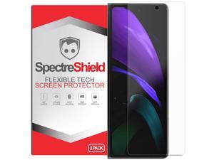 (2-Pack) Spectre Shield Screen Protector for Samsung Galaxy Z Fold 2 Screen Protector (Outside Screen Only) Case Friendly Accessories Flexible Full Coverage Clear TPU Film